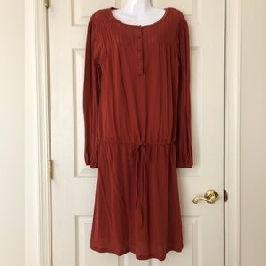 IRO Cotton Knit Dress with Dropped Drawstring Waist Size Large